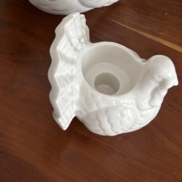Yankee Candle Small White Turkey Votive, taper or tealight Holder - Retired NWT - Picture 2 of 4